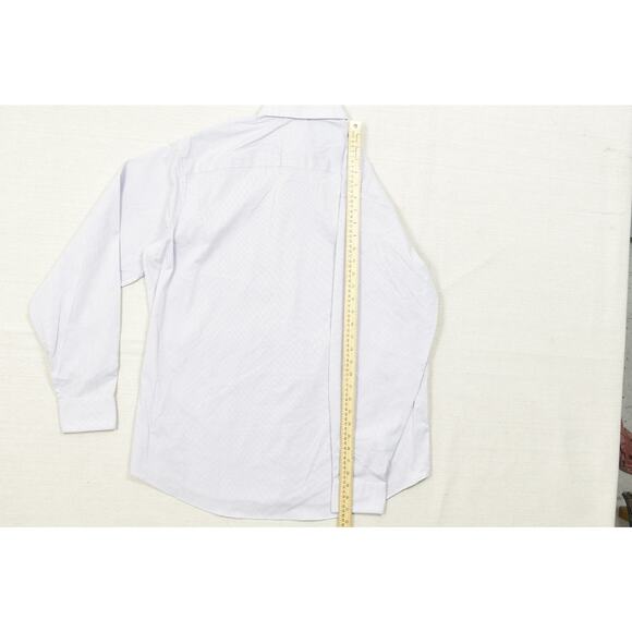 Calvin Klein Regular Fit Blue Performance Non-Iron Dress Shirt Size 18 34/35 - Picture 6 of 8